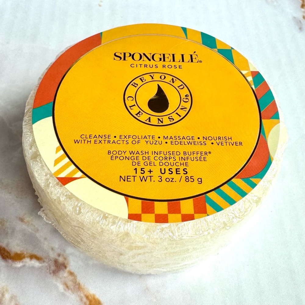 🫧 Spongelle Multi Use Body Wash Infused Buffer Citrus Rose Shower/Bath Sponge - Picture 2 of 4